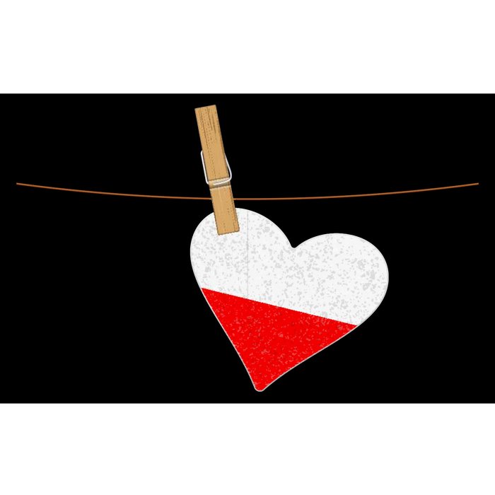 Heart Poland Flag Bumper Sticker