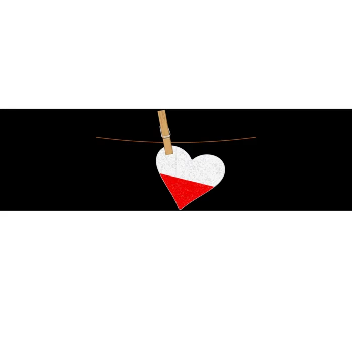 Heart Poland Flag Bumper Sticker