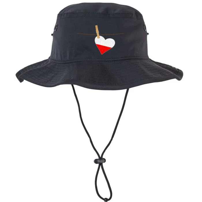 Heart Poland Flag Legacy Cool Fit Booney Bucket Hat