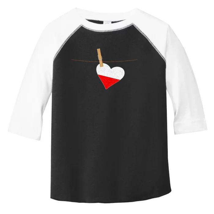 Heart Poland Flag Toddler Fine Jersey T-Shirt