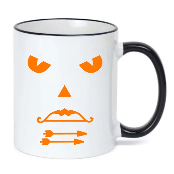 Halloween Pumpkin Face Recurve Bow Lovers Gift Archery Funny Gift Black Color Changing Mug