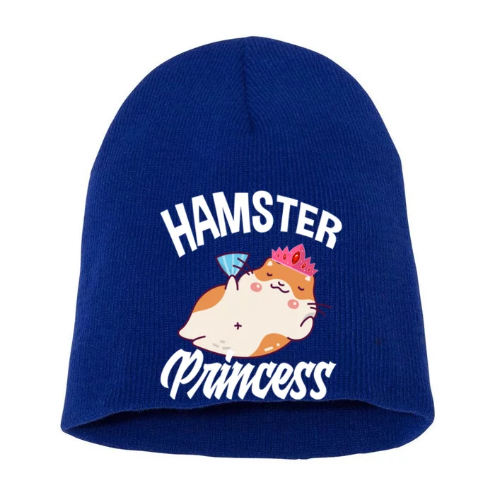 Hamster Princess Funny Hamster Lover Gift Short Acrylic Beanie