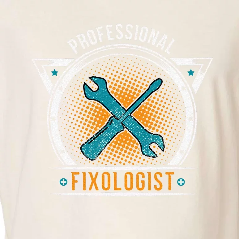 Handyman Professional Fixologist for Funny Repairman Team Garment-Dyed Women's Muscle Tee