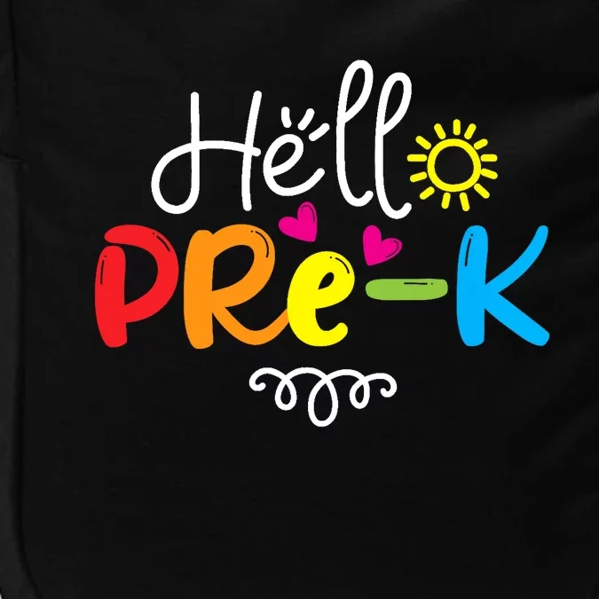 Hello Pre-K Fun Back to School Teacher Student Gift Impact Tech Backpack