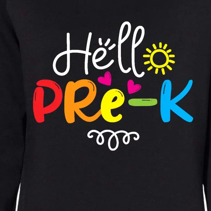 Hello Pre-K Fun Back to School Teacher Student Gift Womens California Wash Sweatshirt