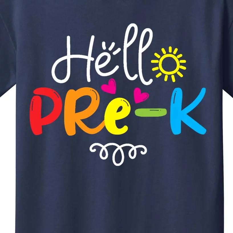 Hello Pre-K Fun Back to School Teacher Student Gift Kids T-Shirt