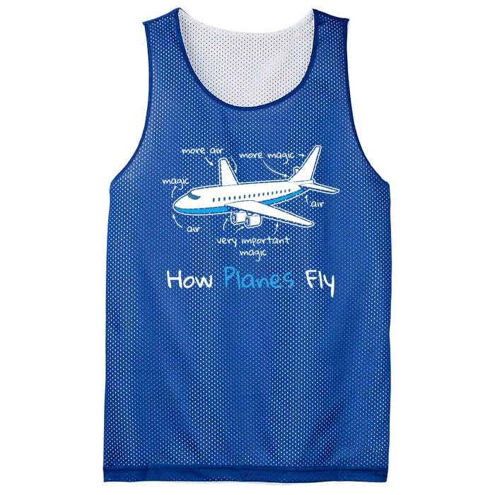 How Planes Fly Aerospace Engineering Design Aviation Gift Mesh Reversible Basketball Jersey Tank