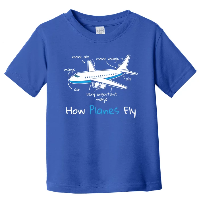 How Planes Fly Aerospace Engineering Design Aviation Gift Toddler T-Shirt