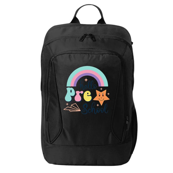 Hello Preschool Funny Back To School First Day City Backpack