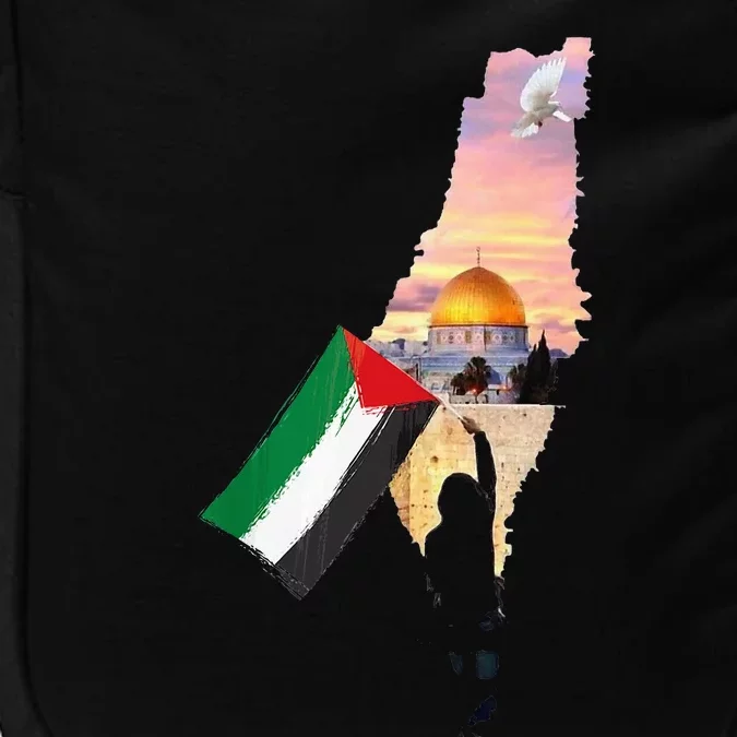 Hold Palestine Flag Palestinians Map Jerusalem City Impact Tech Backpack