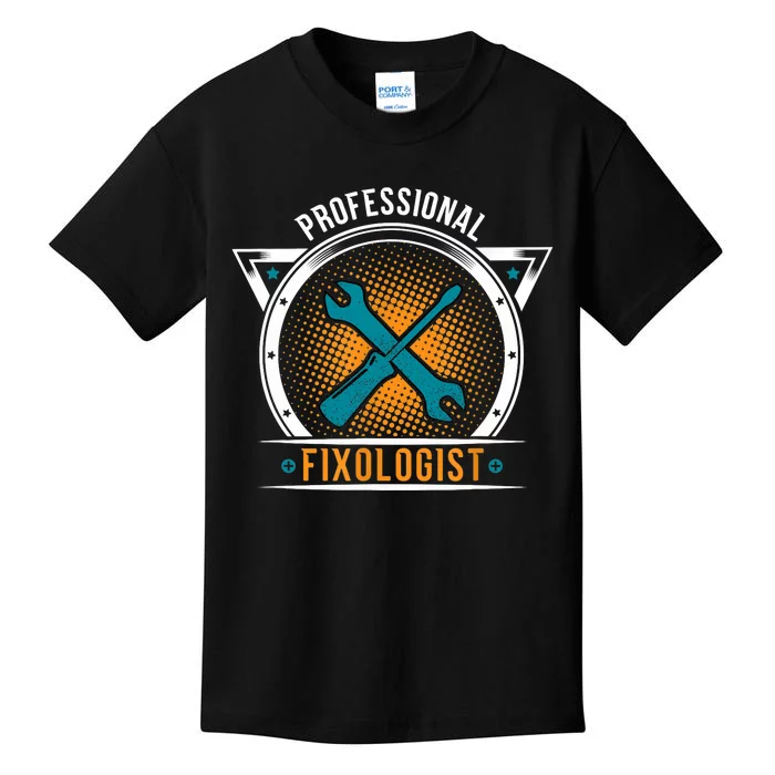 Handyman Professional Fixologist For Funny Repairman Team Kids T-Shirt