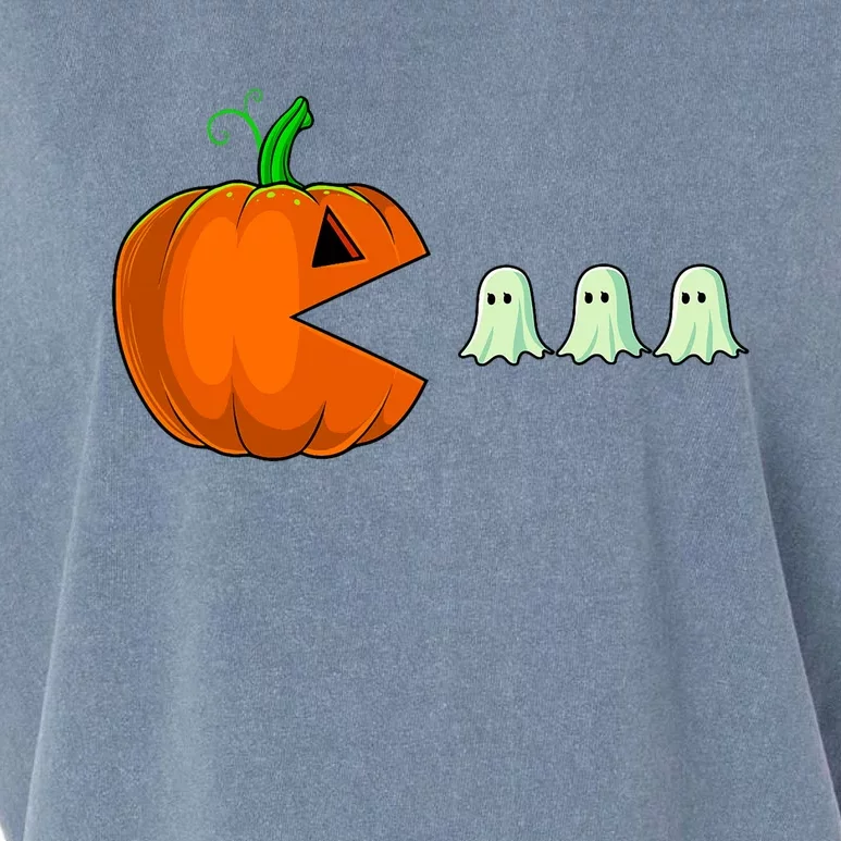 Halloween Pumpkin Funny Ghosts Garment-Dyed Women's Muscle Tee