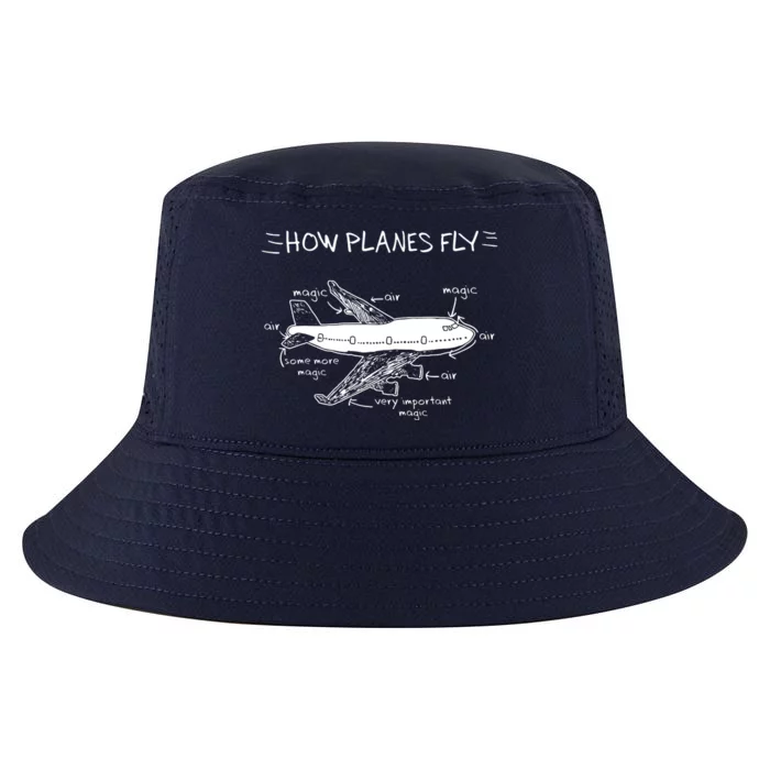 How Planes Fly Aerospace Engineering Aviation Tee Cool Comfort Performance Bucket Hat