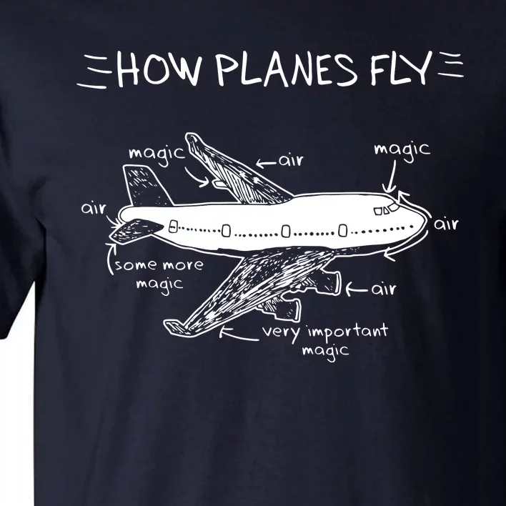 How Planes Fly Aerospace Engineering Aviation Tee Tall T-Shirt