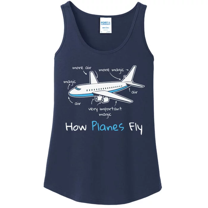 How Planes Fly Aerospace Engineering Design Aviation Gift Ladies Essential Tank