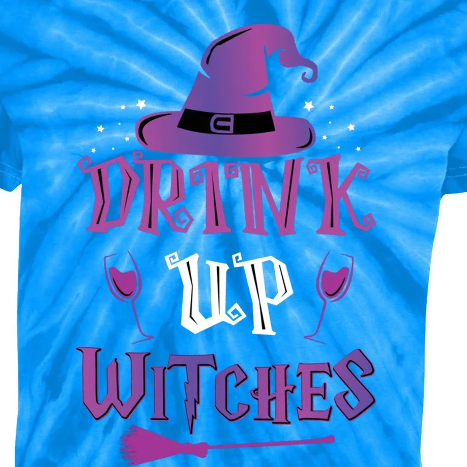 Halloween Party Fun Purple Orange Quote Up Witches Meaningful Gift Kids Tie-Dye T-Shirt