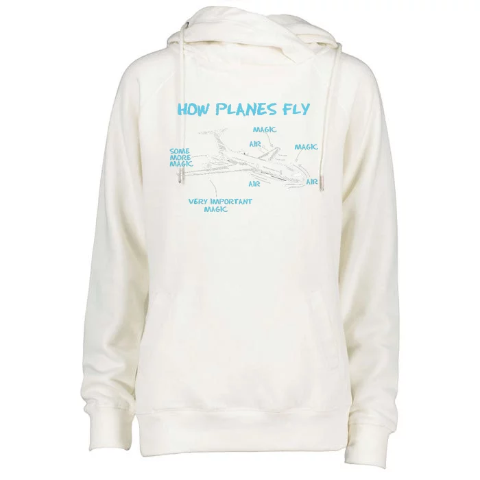 How Planes Fly Funny Aerospace Engineer Engineering Womens Funnel Neck Pullover Hood