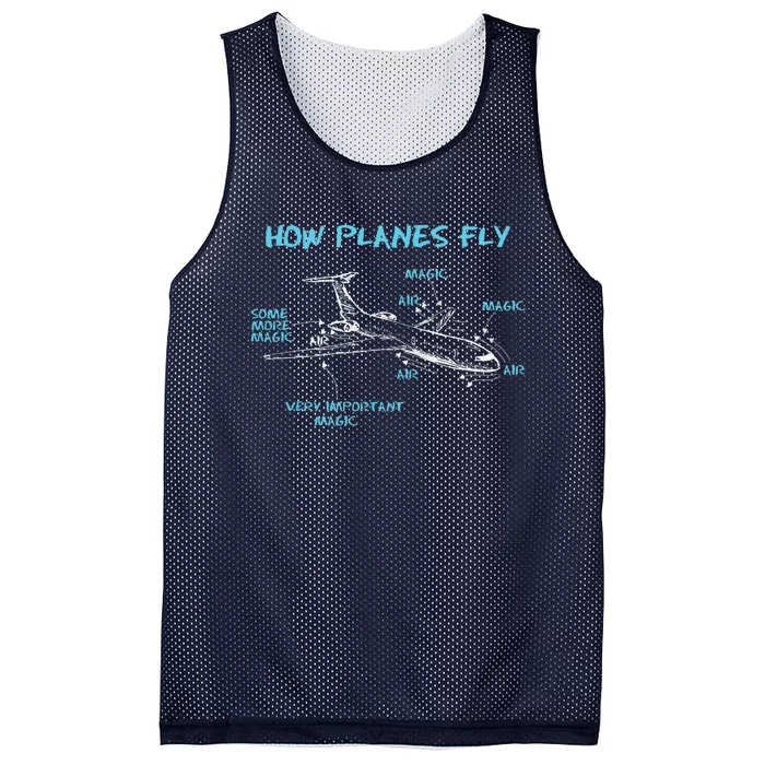 How Planes Fly Funny Aerospace Engineer Engineering Mesh Reversible Basketball Jersey Tank