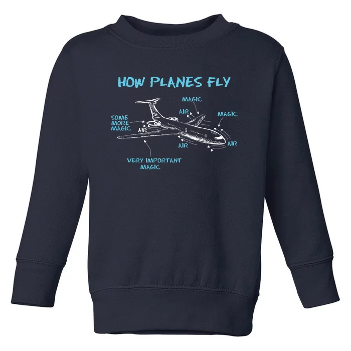 How Planes Fly Funny Aerospace Engineer Engineering Toddler Sweatshirt