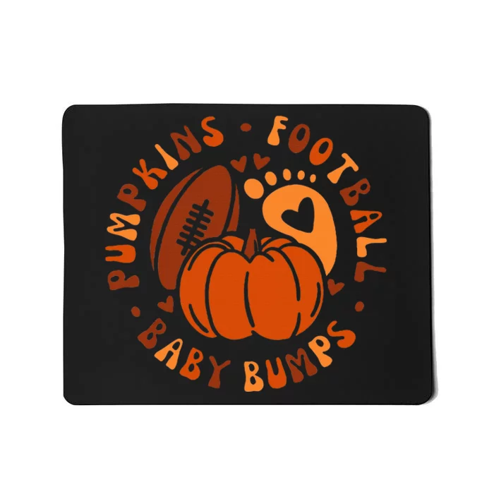 Halloween Pumpkins Football Baby Bump Maternity Announcement Mousepad