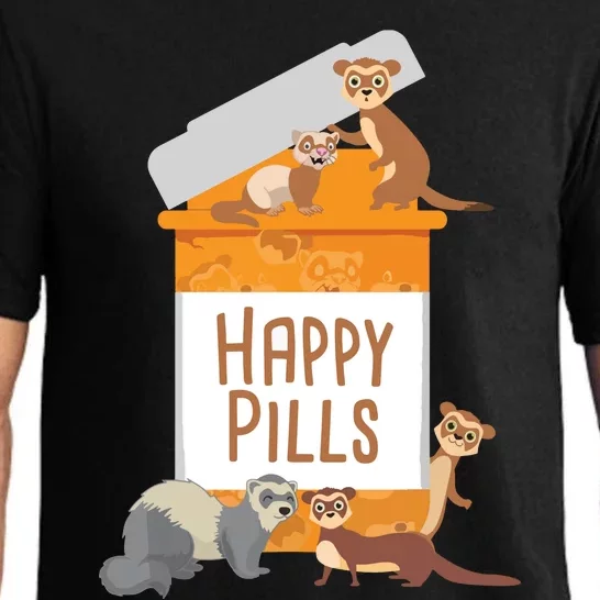 Happy Pills Ferret Zoo Animal Lover Pet Owner Pajama Set