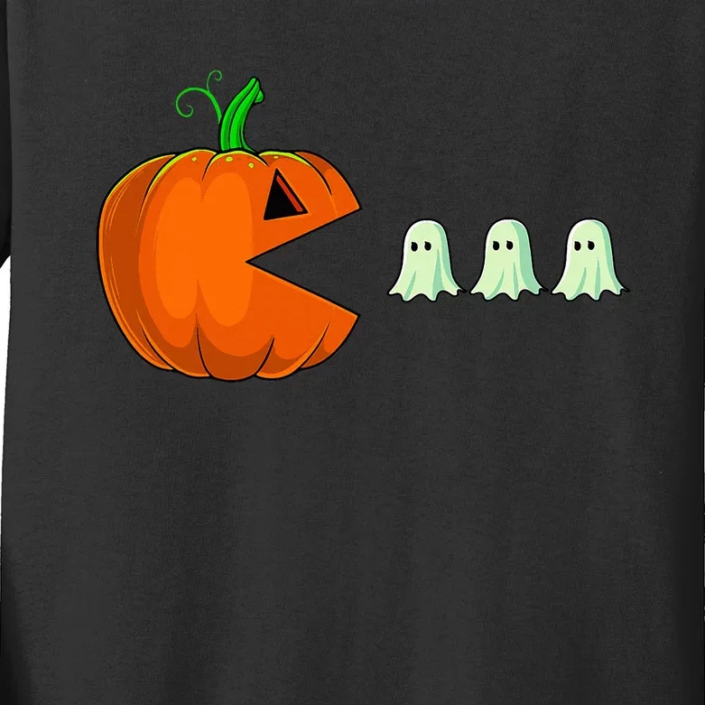 Halloween Pumpkin Funny Ghosts Kids Long Sleeve Shirt