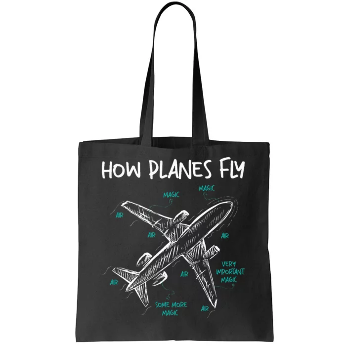 How Planes Fly Aerospace Engineer Aeronautical Engineering Tote Bag