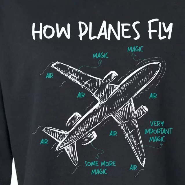 How Planes Fly Aerospace Engineer Aeronautical Engineering Cropped Pullover Crew