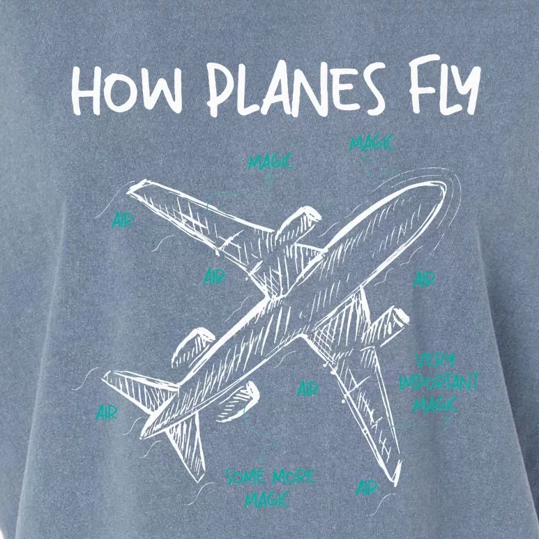 How Planes Fly Aerospace Engineer Aeronautical Engineering Garment-Dyed Women's Muscle Tee