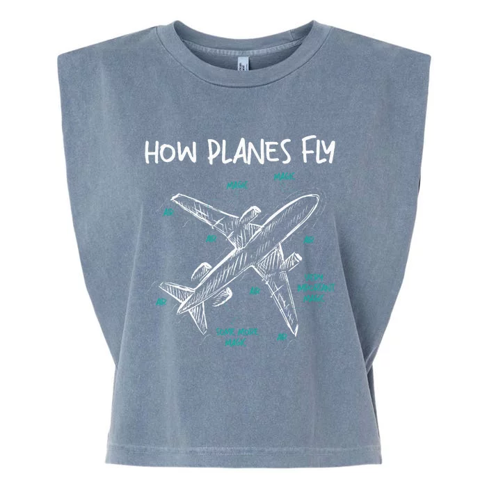 How Planes Fly Aerospace Engineer Aeronautical Engineering Garment-Dyed Women's Muscle Tee