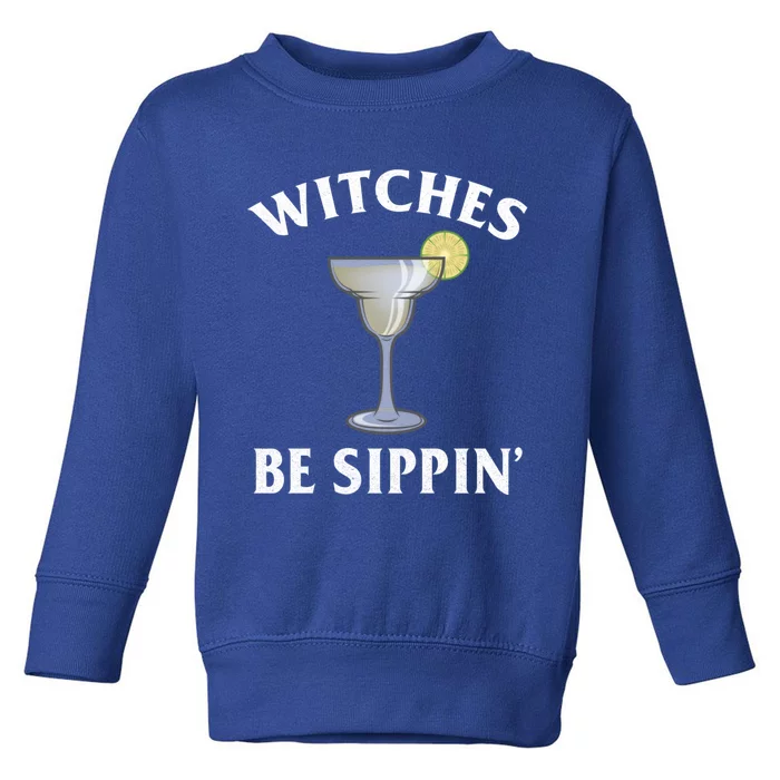 Halloween Party Funny Costume Witches Be Sipping Margaritas Gift Toddler Sweatshirt