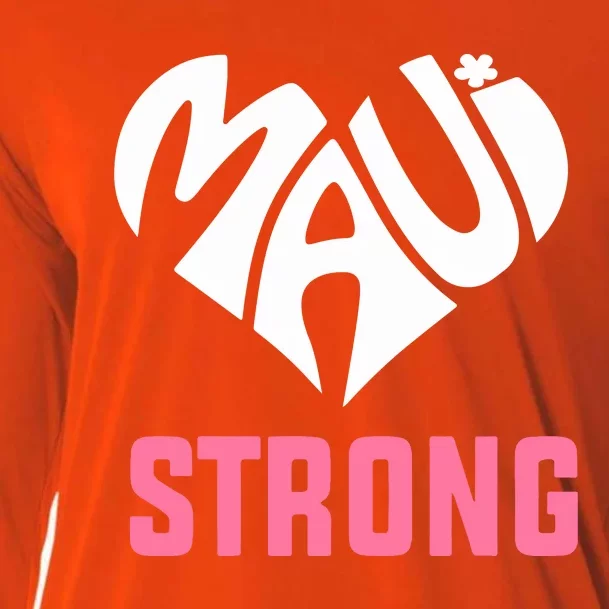 Heart Pray For Maui Hawaii Strong Cooling Performance Long Sleeve Crew