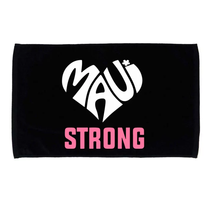 Heart Pray For Maui Hawaii Strong Microfiber Hand Towel