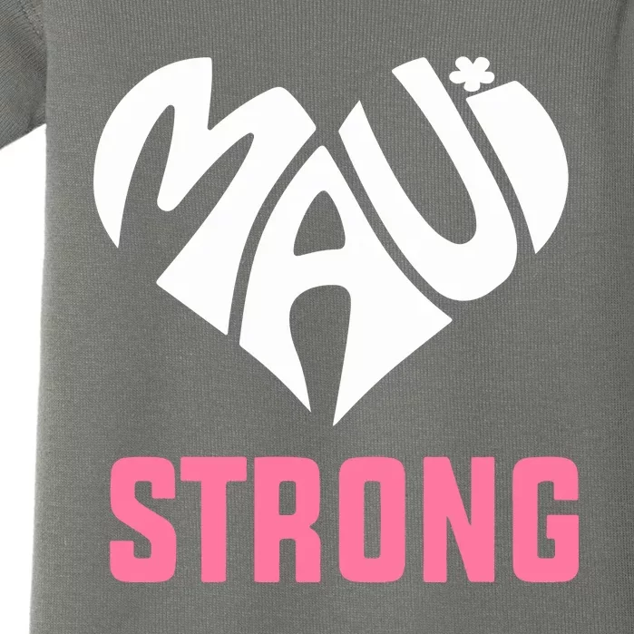 Heart Pray For Maui Hawaii Strong Baby Bodysuit