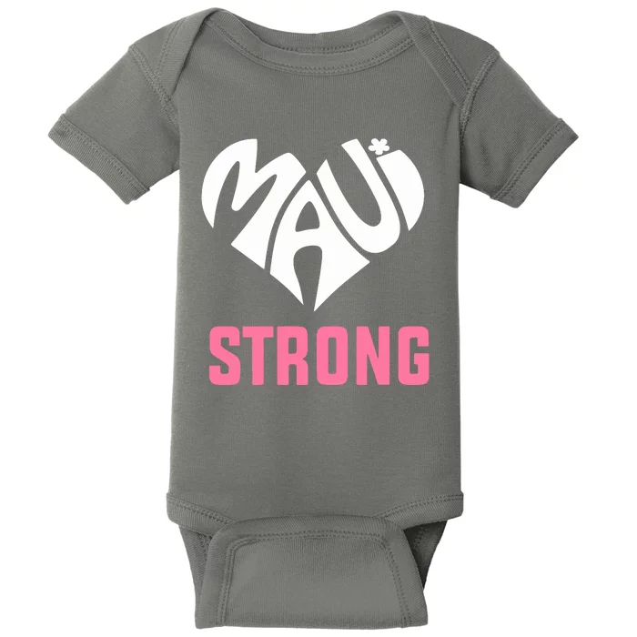 Heart Pray For Maui Hawaii Strong Baby Bodysuit