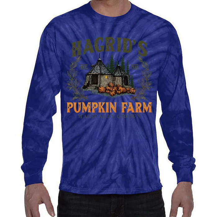 Hagrids Pumpkin Farm Magically Grown Cute Fall Gift Tie-Dye Long Sleeve Shirt