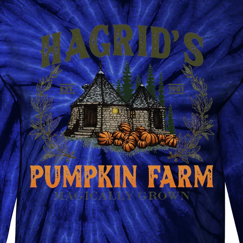 Hagrids Pumpkin Farm Magically Grown Cute Fall Gift Tie-Dye Long Sleeve Shirt