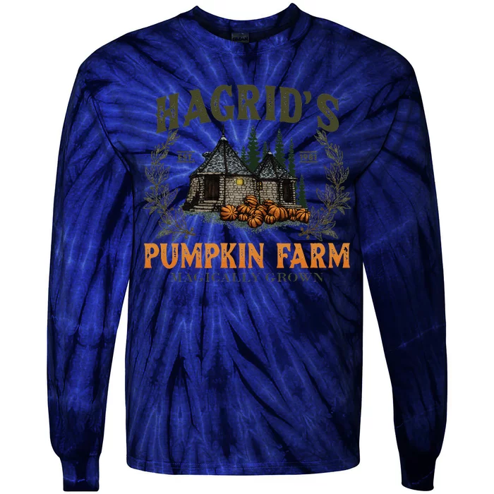 Hagrids Pumpkin Farm Magically Grown Cute Fall Gift Tie-Dye Long Sleeve Shirt