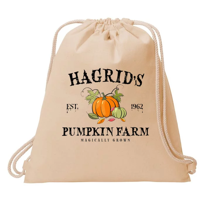 HagridS Pumpkin Farm Fall Autumn Pumpkin Garden Drawstring Bag