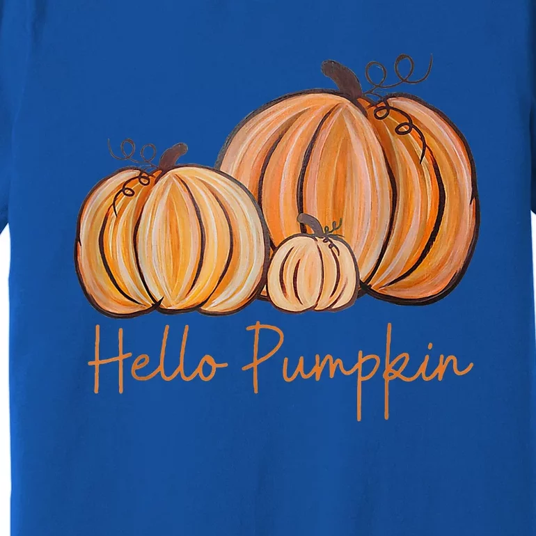 Hello Pumpkin Fall Halloween Graphic Premium T-Shirt