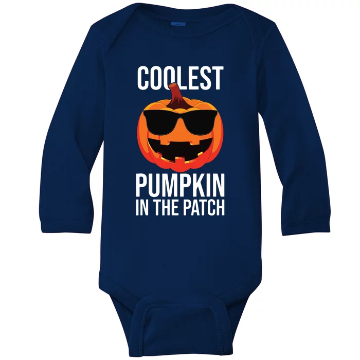 Halloween Pumpkin Face Patch Costume Fun Kids Boy Baby Long Sleeve Bodysuit