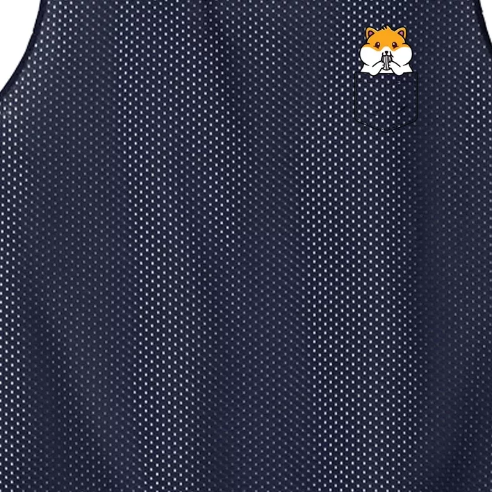 Hamster Pocket Funny Hamster Kawaii Mesh Reversible Basketball Jersey Tank