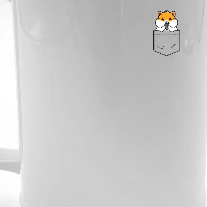 Hamster Pocket Funny Hamster Kawaii Front & Back Beer Stein