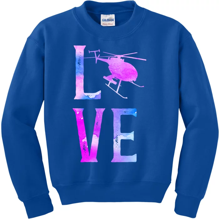 Helicopter Pilot Friend Love Great Gift Kids Sweatshirt