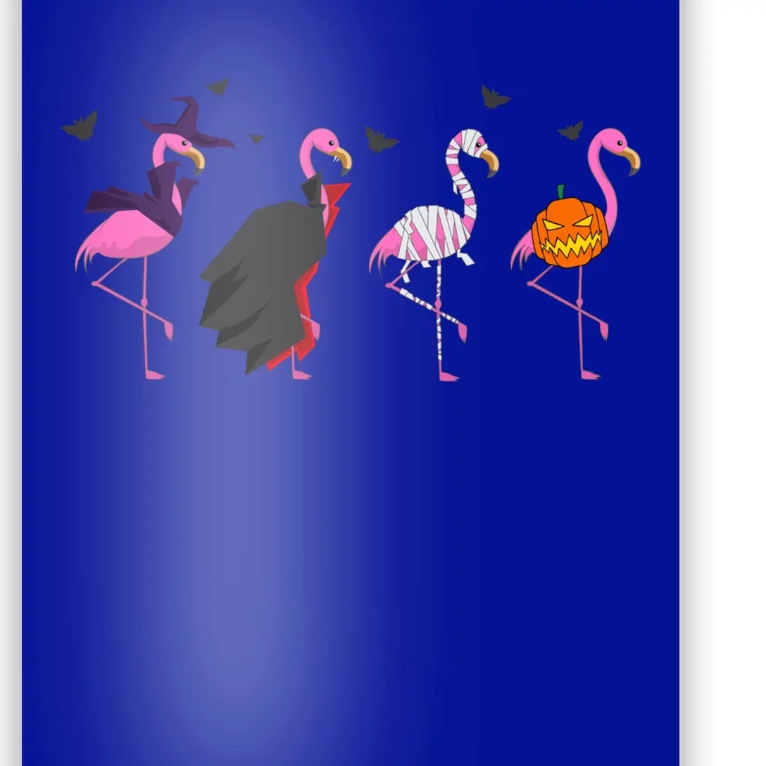 Halloween Pink Flamingo Costume Witch Vampire Mummy Jack Gift Poster