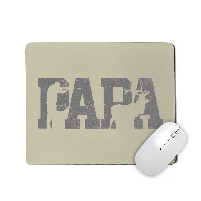 Hunting Papa Fathers Day Dad Deer Elk Hunter Gift Mousepad