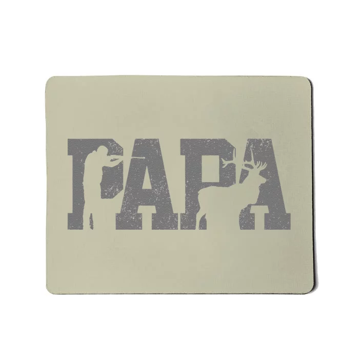 Hunting Papa Fathers Day Dad Deer Elk Hunter Gift Mousepad