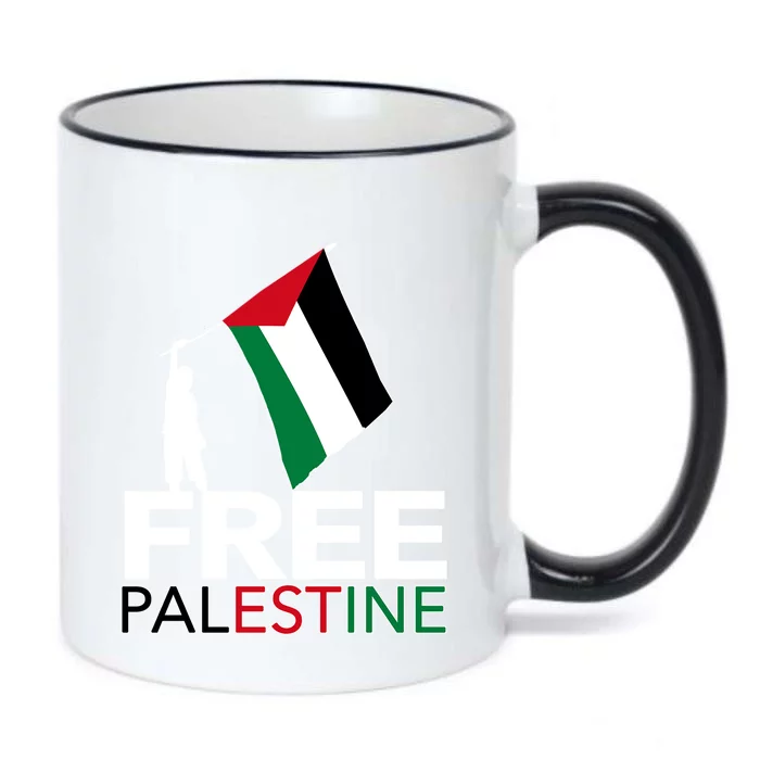 Hold Palestine Flag I Love Free Palestine Gaza Gift Black Color Changing Mug