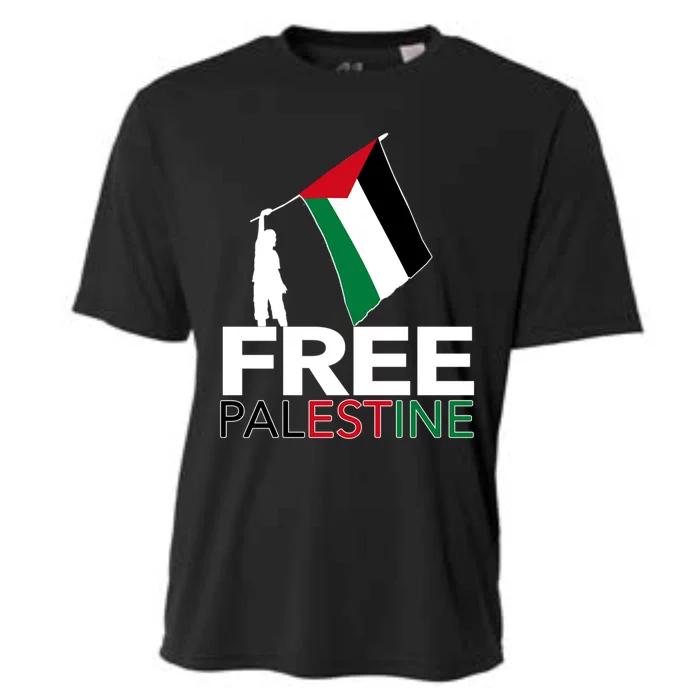 Hold Palestine Flag I Love Free Palestine Gaza Gift Cooling Performance Crew T-Shirt