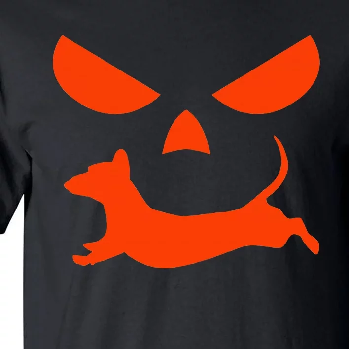 Halloween Pumpkin Face Dachshund Tall T-Shirt